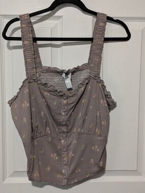 Forever 21 Plus Size NWT Cottagecore Floral Corset Style Tank Top 1X